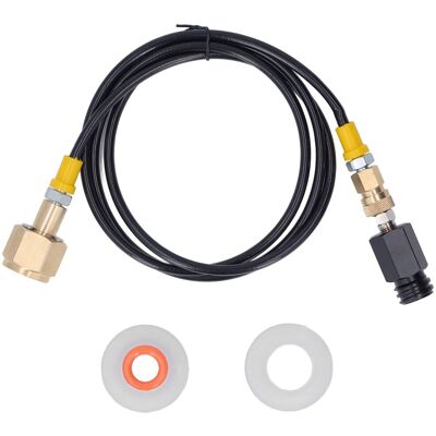 WEYTOLL Adaptateur De Recharge De Soda, Cylindre De Co2, Connecteur De Réservoir De Remplissage De Cartouche Avec Tuyau De 60 Pouces, Haute Pression Cga320 - Publicité WEYTOLL Adaptateur De Recharge De Soda, Cylindre De Co2, Connecteur De Réservoir De Remplissage De Cartouche Avec Tuyau De 60 Pouces, Haute Pression Cga320 - Publicité