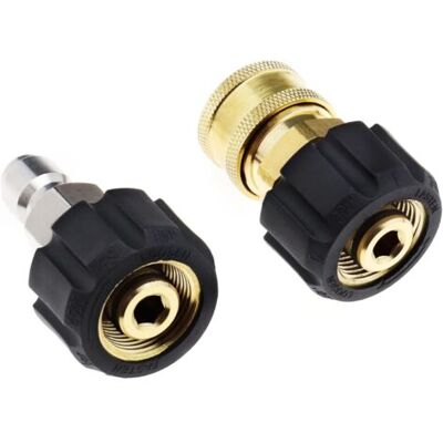 SCORPIO 2 Adaptateurs De Tuyau De Nettoyeur Haute Pression Filetage Femelle Vers Coupleur Rapide 3/8" Et Coupleur Rapide Femelle 3/8" Vers M22 14 Mm Femelle - Publicité SCORPIO 2 Adaptateurs De Tuyau De Nettoyeur Haute Pression Filetage Femelle Vers Coupleur Rapide 3/8" Et Coupleur Rapide Femelle 3/8" Vers M22 14 Mm Femelle - Publicité