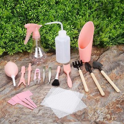 LEDE Seau De Plantation Miniature De Haute Qualité Pour Plantes Succulentes, Kit D'Outils À Main Avec Pelle, Kit Pour Bonsaï, 16 Pièces Pour Jardin. Publicité LEDE Seau De Plantation Miniature De Haute Qualité Pour Plantes Succulentes, Kit D'Outils À Main Avec Pelle, Kit Pour Bonsaï, 16 Pièces Pour Jardin. Publicité