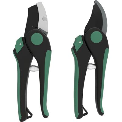 DEVOKO Ensemble 2 Outils Jardin Métalliques Cisailles Taillage Robustes Vert Et Noir - Publicité DEVOKO Ensemble 2 Outils Jardin Métalliques Cisailles Taillage Robustes Vert Et Noir - Publicité