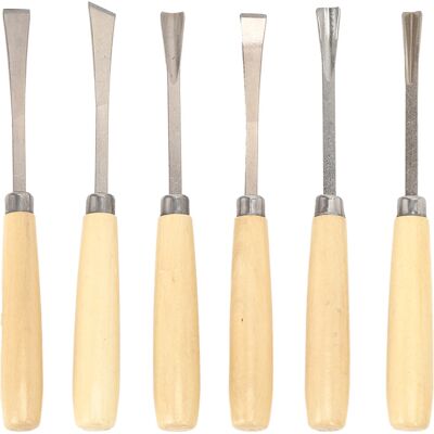 WEYTOLL Ensemble De 6 Ciseaux À Bois, Outils De Sculpture Et De Gravure - Publicité WEYTOLL Ensemble De 6 Ciseaux À Bois, Outils De Sculpture Et De Gravure - Publicité