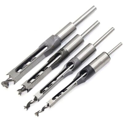 Melissa Set 4 Bédanes À Trou Carré - Acier Creux - 1/4-3/8 Pouces - Menuiserie Précise - Outils Durables - Publicité Melissa Set 4 Bédanes À Trou Carré - Acier Creux - 1/4-3/8 Pouces - Menuiserie Précise - Outils Durables - Publicité