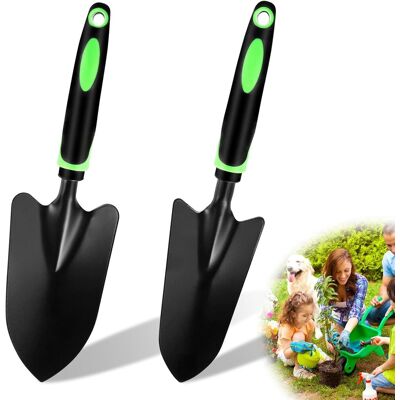 GRASSLIN 2 - Pelle À Main - Accessoire De Jardinage - Acier Au Carbone - Pour Planter Et Désherber - Jardin Et Pot - Noir Et Vert - 32,5x8cm Et 32,5x5cm - Publicité GRASSLIN 2 - Pelle À Main - Accessoire De Jardinage - Acier Au Carbone - Pour Planter Et Désherber - Jardin Et Pot - Noir Et Vert - 32,5x8cm Et 32,5x5cm - Publicité
