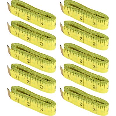 LBVIE Lot De 10 Mètres Ruban De Tailleur Double Échelle 2,0 X 300 Cm, Flexibles, Pour La Perte De Poids Et La Mesure Corporelle (jaune) - Publicité LBVIE Lot De 10 Mètres Ruban De Tailleur Double Échelle 2,0 X 300 Cm, Flexibles, Pour La Perte De Poids Et La Mesure Corporelle (jaune) - Publicité