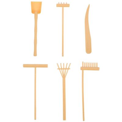 FATRD Kit De Jardin Zen Miniature (6 Pièces) : Outils, Mini Râteau Et Bac À Sable.-15.5x5.5x0.8cm-yellow - Publicité FATRD Kit De Jardin Zen Miniature (6 Pièces) : Outils, Mini Râteau Et Bac À Sable.-15.5x5.5x0.8cm-yellow - Publicité