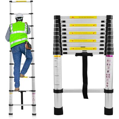 OEM Échelle Télescopique 3.2m Échelle Télescopique Aluminium Multi-fonction Échelle Pliable Portable Et Pliante Hengmei-dou - Publicité OEM Échelle Télescopique 3.2m Échelle Télescopique Aluminium Multi-fonction Échelle Pliable Portable Et Pliante Hengmei-dou - Publicité