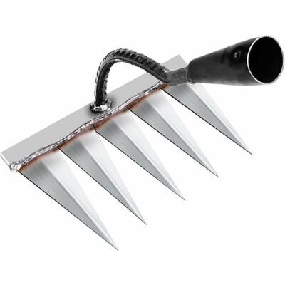TOOLTEK Râteau De Jardin - Traditionnel Râteau En Acier Au Carbone, Râteau À Dents, Pour Désherber/démêler/semer 5 Dents En Acier (sans Bâton)..debuns - Publicité TOOLTEK Râteau De Jardin - Traditionnel Râteau En Acier Au Carbone, Râteau À Dents, Pour Désherber/démêler/semer 5 Dents En Acier (sans Bâton)..debuns - Publicité