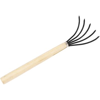 WEYTOLL Râteau De Jardin À Main, 5 Dents En Acier, Manche En Bois, Design Ergonomique, Cultivateur À Griffes Pour Labourer Et Ameublir Le Sol. Publicité WEYTOLL Râteau De Jardin À Main, 5 Dents En Acier, Manche En Bois, Design Ergonomique, Cultivateur À Griffes Pour Labourer Et Ameublir Le Sol. Publicité