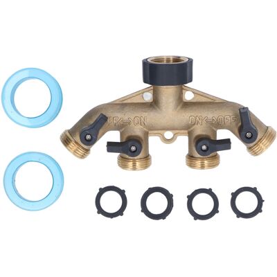 XVX Robinet Collecteur En Laiton 4 Voies Pour Arrosage Jardin – Filetage Mâle 3/4″, Résistant Et Étanche - Publicité XVX Robinet Collecteur En Laiton 4 Voies Pour Arrosage Jardin – Filetage Mâle 3/4″, Résistant Et Étanche - Publicité