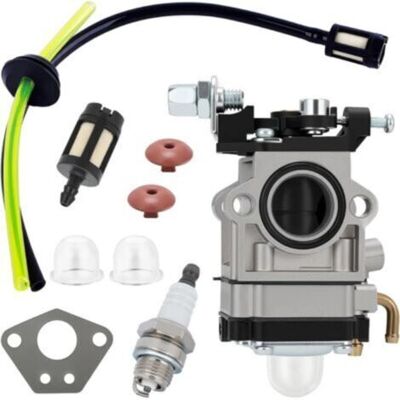 BEAUVIE Carburateur Pour Moteur De Débroussailleuse 52cc 49cc 43cc, Kit Carbu Avec Joint, Tuyau, Bougie D'Allumage Et Filtre À Essence - Publicité BEAUVIE Carburateur Pour Moteur De Débroussailleuse 52cc 49cc 43cc, Kit Carbu Avec Joint, Tuyau, Bougie D'Allumage Et Filtre À Essence - Publicité