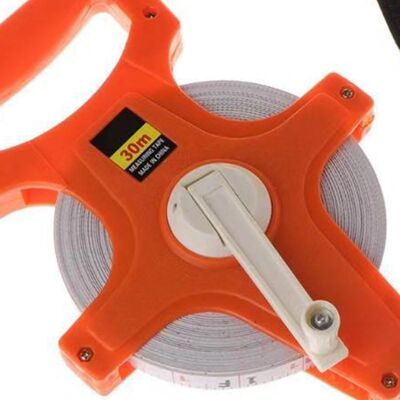 JILLIOPER Mètre Ruban À Manivelle Portable Avec Pointe Pour Chantiers De Construction, Projets De Menuiserie, Compétitions De Saut En Longueur, Largeur 12,5 Mm (30 Mètres) - Publicité JILLIOPER Mètre Ruban À Manivelle Portable Avec Pointe Pour Chantiers De Construction, Projets De Menuiserie, Compétitions De Saut En Longueur, Largeur 12,5 Mm (30 Mètres) - Publicité