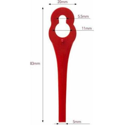 KZQ Lames Plastique Pour Débroussailleuse – Lot De 100 Pièces Compatibles Florabest Frta 20 A1, Fat 18b3, Frt18a – Coupe Nette Et Facile À Installer - Publicité KZQ Lames Plastique Pour Débroussailleuse – Lot De 100 Pièces Compatibles Florabest Frta 20 A1, Fat 18b3, Frt18a – Coupe Nette Et Facile À Installer - Publicité