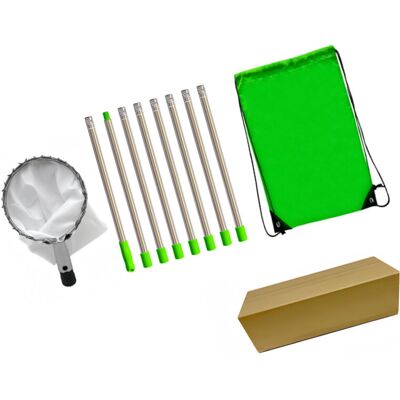 TOOLTEK Jeffergarden Poteau De Cueillette De Fruits Avec Sac Télescopique, Manche Long Réglable En Acier Inoxydable Pour Pommier Et Oranger, 3.2 Mètres, 8 Sections - Publicité TOOLTEK Jeffergarden Poteau De Cueillette De Fruits Avec Sac Télescopique, Manche Long Réglable En Acier Inoxydable Pour Pommier Et Oranger, 3.2 Mètres, 8 Sections - Publicité