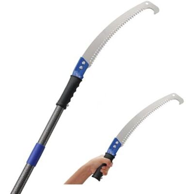 JUSCH Scie À Branches Bleue, Scie De Jardin Pour Arbres À Lame Courbe, Scie À Longue Portée Pour Élagueurs, Jardin, Terrasse, Arbres, Branches, 4 M (13 Pi), 4 M (13 Pi) - Publicité JUSCH Scie À Branches Bleue, Scie De Jardin Pour Arbres À Lame Courbe, Scie À Longue Portée Pour Élagueurs, Jardin, Terrasse, Arbres, Branches, 4 M (13 Pi), 4 M (13 Pi) - Publicité