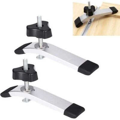 ABYSSE Ensemble De 2 Colliers De Serrage En T En Aluminium, Colliers De Serrage En T, Clips De Retenue En Acier Allié Haute Vitesse Pour Outils De Menuiserie À Rainures En T - Publicité ABYSSE Ensemble De 2 Colliers De Serrage En T En Aluminium, Colliers De Serrage En T, Clips De Retenue En Acier Allié Haute Vitesse Pour Outils De Menuiserie À Rainures En T - Publicité