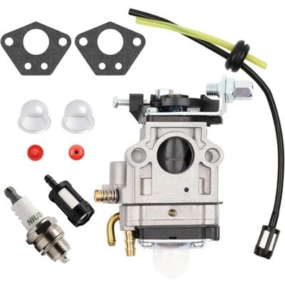 JUSCH Carburateur Debroussailleuse 52cc 49cc 43cc Carbu Kit Avec Joint, Tuyau, Bougie D'Allumage Et Filtre À Essence - Publicité JUSCH Carburateur Debroussailleuse 52cc 49cc 43cc Carbu Kit Avec Joint, Tuyau, Bougie D'Allumage Et Filtre À Essence - Publicité