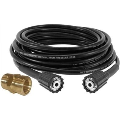 VOLISAU Tuyau D'Extension Pour Nettoyeur Haute Pression 10m – M22-14 Mm – Pression 2000 Psi – Caoutchouc Flexible Pour Usage Professionnel - Publicité VOLISAU Tuyau D'Extension Pour Nettoyeur Haute Pression 10m – M22-14 Mm – Pression 2000 Psi – Caoutchouc Flexible Pour Usage Professionnel - Publicité