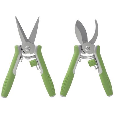 OEM Ensemble D'Outils De Jardin, 2 Pièces, Outils De Jardin En Acier Inoxydable Avec Sécateur Et Ébrancheur, Kit De Jardinage, Cadeau Pour Jardiniers (femmes Et Hommes), Vert Et Argent - Publicité OEM Ensemble D'Outils De Jardin, 2 Pièces, Outils De Jardin En Acier Inoxydable Avec Sécateur Et Ébrancheur, Kit De Jardinage, Cadeau Pour Jardiniers (femmes Et Hommes), Vert Et Argent - Publicité