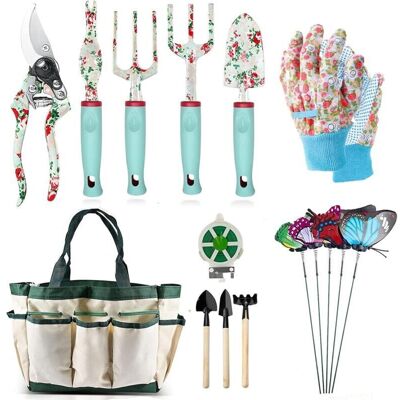 Melissa Ensemble D'Outils De Jardin 16 Pièces - Cadeau Floral Avec Sécateur Et Sac À Très Grande Poignée - Pour Femmes Et Hommes - Publicité Melissa Ensemble D'Outils De Jardin 16 Pièces - Cadeau Floral Avec Sécateur Et Sac À Très Grande Poignée - Pour Femmes Et Hommes - Publicité