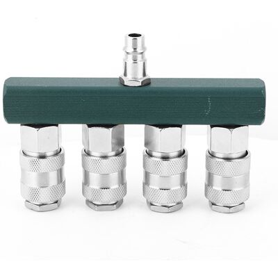 SJLERST Connecteur Rapide À 4 Voies, Filetage Npt 1/4 Pouces, Coupleur De Tuyau D'Air De Haute Qualité, Raccords Pneumatiques - Publicité SJLERST Connecteur Rapide À 4 Voies, Filetage Npt 1/4 Pouces, Coupleur De Tuyau D'Air De Haute Qualité, Raccords Pneumatiques - Publicité
