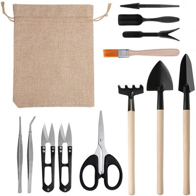 AHLSEN Bravix Ensemble De Mini Outils De Jardinage, Ensemble De Sacs En Lin, Outils De Transplantation De Jardinage Pour Plantes Succulentes, Outils Pour Plantes Succulentes, 13 Pièces - Publicité AHLSEN Bravix Ensemble De Mini Outils De Jardinage, Ensemble De Sacs En Lin, Outils De Transplantation De Jardinage Pour Plantes Succulentes, Outils Pour Plantes Succulentes, 13 Pièces - Publicité