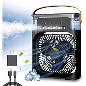 SJQKA Refroidisseur D'Air Personnel, Climatiseur Portable, Mini Refroidisseur Par Évaporation Avec Lumière Led 7 Couleurs, Minuterie 1/2/3 H, 3 Vitesses De Vent Et 3 Modes De Pulvérisation Pour Votre Bureau - Publicité SJQKA Refroidisseur D'Air Personnel, Climatiseur Portable, Mini Refroidisseur Par Évaporation Avec Lumière Led 7 Couleurs, Minuterie 1/2/3 H, 3 Vitesses De Vent Et 3 Modes De Pulvérisation Pour Votre Bureau - Publicité