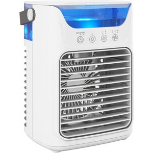 Climatiseur Portable - Homcom - 3 Vitesses, 2 Modes Brumisation, Éclairage Led Rgb 7 Led - 16,5x12,2x21,1cm - Abs - Blanc - Publicité Climatiseur Portable - Homcom - 3 Vitesses, 2 Modes Brumisation, Éclairage Led Rgb 7 Led - 16,5x12,2x21,1cm - Abs - Blanc - Publicité