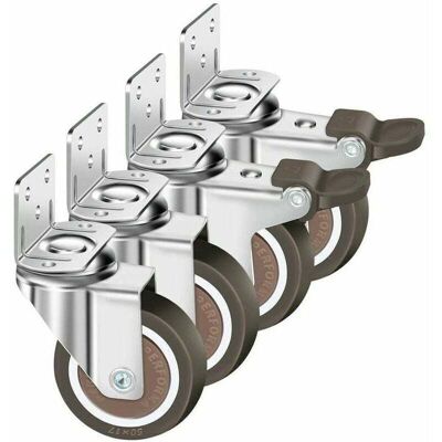 Scotch Lot De 4 Roulettes Pivotantes 50mm – Charge 100kg – 2 Roulettes Avec Frein – Pour Sols Durs Et Meubles Lourds – Rotation 360° - Publicité Scotch Lot De 4 Roulettes Pivotantes 50mm – Charge 100kg – 2 Roulettes Avec Frein – Pour Sols Durs Et Meubles Lourds – Rotation 360° - Publicité