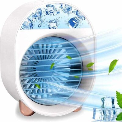 STAKMANN Climatiseur Portable Mini Ventilateur Refroidisseur D Air Personnel 3 Vitesses Blanc - Publicité STAKMANN Climatiseur Portable Mini Ventilateur Refroidisseur D Air Personnel 3 Vitesses Blanc - Publicité