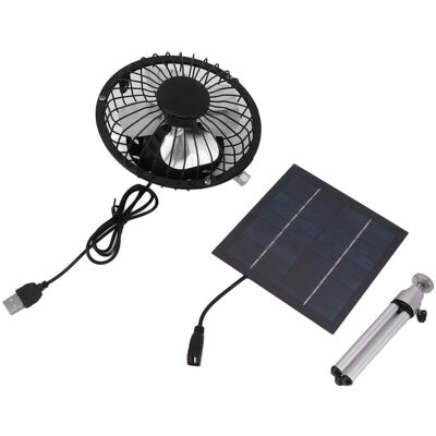MOXIE Sjlerst Ventilateur Solaire Portable 6w 6 Pouces, Double Alimentation Usb, Pour La Maison, Le Camping, La Pêche En Plein Air, Avec Support Extensible - Publicité MOXIE Sjlerst Ventilateur Solaire Portable 6w 6 Pouces, Double Alimentation Usb, Pour La Maison, Le Camping, La Pêche En Plein Air, Avec Support Extensible - Publicité
