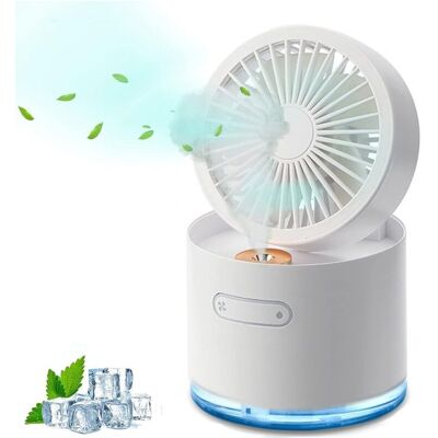MOXIE Ventilateur De Table Nebuliseur, Pliable, Usb Rechargeable, Portable, Petit Mini, À Eau, Silencieux, Pour Dormir, Bureau, Batterie (blanc) - Publicité MOXIE Ventilateur De Table Nebuliseur, Pliable, Usb Rechargeable, Portable, Petit Mini, À Eau, Silencieux, Pour Dormir, Bureau, Batterie (blanc) - Publicité
