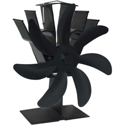 ABYSSE Ventilateur De Cheminée Économique, 7 Ventilateurs De Circulation Pour Bûches, Brûleur À Bois Chaud Pour Une Distribution Efficace De La Chaleur, Bûches/bois De Chauffage/granulés, Noir - Publicité ABYSSE Ventilateur De Cheminée Économique, 7 Ventilateurs De Circulation Pour Bûches, Brûleur À Bois Chaud Pour Une Distribution Efficace De La Chaleur, Bûches/bois De Chauffage/granulés, Noir - Publicité