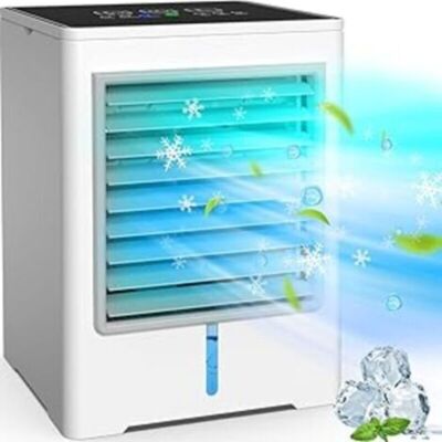 URSUS Climatiseur Portable, Climatiseur Évaporatif À 3 Vitesses, Minuterie Tactile Usb 1/3/6 Heures, Mi - Publicité URSUS Climatiseur Portable, Climatiseur Évaporatif À 3 Vitesses, Minuterie Tactile Usb 1/3/6 Heures, Mi - Publicité
