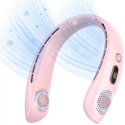 OEM Ventilateur De Cou,portable Usb Ventilateur De Cou Sans Lame Silencieux Avec Flux D’air À 360°,3 Vitesses Rechargeable Mini Ventilateur Personnel Pour Bureau Domicile Voyage En Plein Air(rose) - Publicité OEM Ventilateur De Cou,portable Usb Ventilateur De Cou Sans Lame Silencieux Avec Flux D’air À 360°,3 Vitesses Rechargeable Mini Ventilateur Personnel Pour Bureau Domicile Voyage En Plein Air(rose) - Publicité