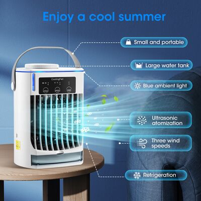 S-GIANT Climatiseur Mobile ,500ml Rafraîchisseur D’air ,3 Vitesses,3 Modes De Brume, Mini Clim Portative Pour Pièce Et Extérieur,nuage Blanc - Publicité S-GIANT Climatiseur Mobile ,500ml Rafraîchisseur D’air ,3 Vitesses,3 Modes De Brume, Mini Clim Portative Pour Pièce Et Extérieur,nuage Blanc - Publicité