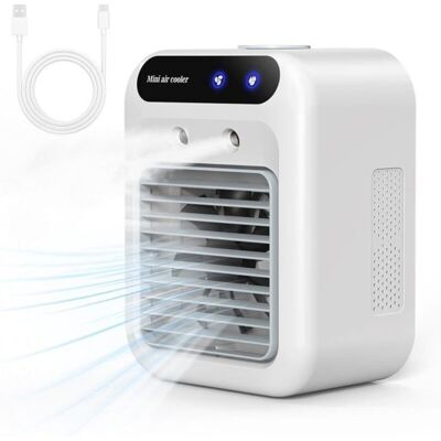 SANS MARQUE (pearl White)climatiseur Mobile - Silencieux - 500 Ml - 2 Vitesses - Rechargeable Usb - Multicolore - Publicité SANS MARQUE (pearl White)climatiseur Mobile - Silencieux - 500 Ml - 2 Vitesses - Rechargeable Usb - Multicolore - Publicité