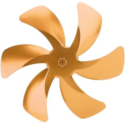 PELTOR Jeffergarden Lame De Ventilateur De Poêle À 6 Pales En Alliage D'Aluminium, Améliore La Circulation De L'Air Chaud, Remplacement Pour Cheminée, Or - Publicité PELTOR Jeffergarden Lame De Ventilateur De Poêle À 6 Pales En Alliage D'Aluminium, Améliore La Circulation De L'Air Chaud, Remplacement Pour Cheminée, Or - Publicité