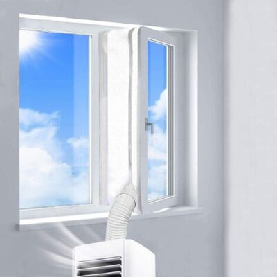 ABYSSE Joint De Fenêtre Pour Climatiseur Portable 4m, Adapté À Tous Les Climatiseurs Portables Et Sèche-linge, Déflecteur D'Air Chaud, Facile À Installer, Étanche, Portable - Publicité ABYSSE Joint De Fenêtre Pour Climatiseur Portable 4m, Adapté À Tous Les Climatiseurs Portables Et Sèche-linge, Déflecteur D'Air Chaud, Facile À Installer, Étanche, Portable - Publicité