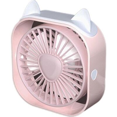FLAMMKRAFT Ventilateur De Bureau Usb, Mini Ventilateur De Bureau, 3 Vitesses De Rotation, Ventilation Puissante, Motif Oreilles De Chat, Rose - Publicité FLAMMKRAFT Ventilateur De Bureau Usb, Mini Ventilateur De Bureau, 3 Vitesses De Rotation, Ventilation Puissante, Motif Oreilles De Chat, Rose - Publicité