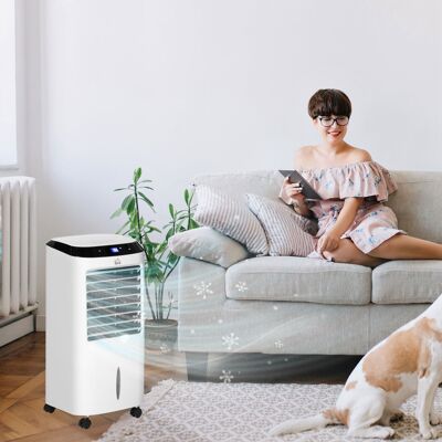 PZCC Climatiseur Rafraîchisseur D'Air Mobile Ioniseur 4 En 1 Avec Télécommande Oscillant 60w Idéal Pièces 20 M² Blanc Noir - Publicité PZCC Climatiseur Rafraîchisseur D'Air Mobile Ioniseur 4 En 1 Avec Télécommande Oscillant 60w Idéal Pièces 20 M² Blanc Noir - Publicité