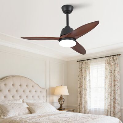 ACKERMAN Ventilateur De Plafond Noir Moderne 42 Pouces, Réglable 3 Températures De Couleur, Pales En Bois Massif, Poignée De Commande, Moteur Dc Réversible, Fonction Mémoire, Finition Élégante Pour La Décorati - Publicité ACKERMAN Ventilateur De Plafond Noir Moderne 42 Pouces, Réglable 3 Températures De Couleur, Pales En Bois Massif, Poignée De Commande, Moteur Dc Réversible, Fonction Mémoire, Finition Élégante Pour La Décorati - Publicité