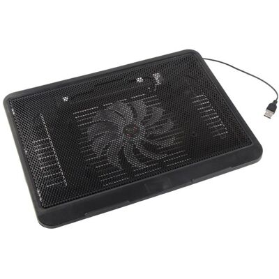 Cellfast Refroidisseur Pour Ordinateur Portable Noir Avec Grand Ventilateur, Support Usb Pour Modèles De 14 Pouces Ou Moins. Publicité Cellfast Refroidisseur Pour Ordinateur Portable Noir Avec Grand Ventilateur, Support Usb Pour Modèles De 14 Pouces Ou Moins. Publicité