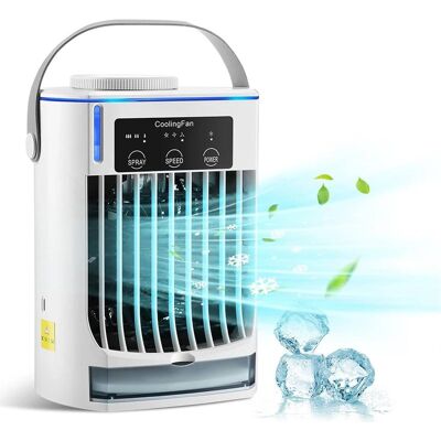 Vision Mini Climatiseur Portable, Ventilateur Usb, Refroidissement À Eau, Pour La Maison Et Le Bureau, Blanc - Publicité Vision Mini Climatiseur Portable, Ventilateur Usb, Refroidissement À Eau, Pour La Maison Et Le Bureau, Blanc - Publicité