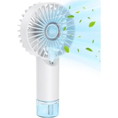 OEM Ventilateur Brumisateur Personnel Portable, Rechargeable, 3 Vitesses, Idéal Pour Les Voyages, La Plage Et Le Bureau, Blanc - Publicité OEM Ventilateur Brumisateur Personnel Portable, Rechargeable, 3 Vitesses, Idéal Pour Les Voyages, La Plage Et Le Bureau, Blanc - Publicité