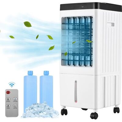 MIXHOME Refroidisseur Évaporatif Portable Avec Ventilateur, 3 Vitesses, Minuterie De 7,5 Heures Et Télécommande - Publicité MIXHOME Refroidisseur Évaporatif Portable Avec Ventilateur, 3 Vitesses, Minuterie De 7,5 Heures Et Télécommande - Publicité