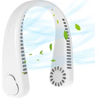 LUMIERE Ventilateur De Cou Mains Libres, Flux D'Air À 360°, 3 Vitesses De Ventilation, Batterie 1200 Mah Rechargeable Par Usb, Sans Pales, Pour La Maison, Le Bureau, Les Activités De Plein Air Et Le Sport (bl - Publicité LUMIERE Ventilateur De Cou Mains Libres, Flux D'Air À 360°, 3 Vitesses De Ventilation, Batterie 1200 Mah Rechargeable Par Usb, Sans Pales, Pour La Maison, Le Bureau, Les Activités De Plein Air Et Le Sport (bl - Publicité