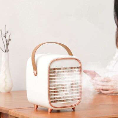 Ventilateur De Climatisation Silencieux, Refroidisseur Évaporatif Usb Avec Dragonne, Pour La Maison, Le Bureau Et La Voiture, Blanc-aquaforge - Publicité Ventilateur De Climatisation Silencieux, Refroidisseur Évaporatif Usb Avec Dragonne, Pour La Maison, Le Bureau Et La Voiture, Blanc-aquaforge - Publicité