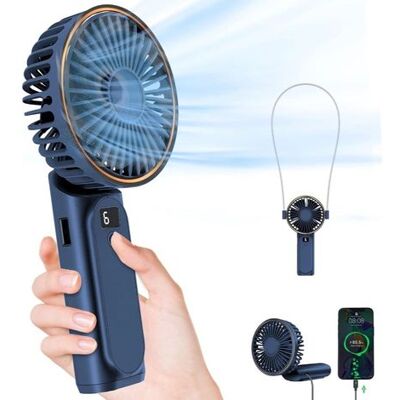 OEM Ventilateur Portable Pliable, 3600 Mah, Réglable À 180 °, 6 Vitesses De Rotation, Rechargeable Par Usb, Avec Affichage De La Consommation Électrique En Temps Réel - Publicité OEM Ventilateur Portable Pliable, 3600 Mah, Réglable À 180 °, 6 Vitesses De Rotation, Rechargeable Par Usb, Avec Affichage De La Consommation Électrique En Temps Réel - Publicité