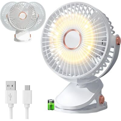 OEM Ventilateur Usb De Bureau Blanc 5 Vitesses, Rotation 360°, Avec Lumière Led, Compact Et Portable Pour Bureau Et Maison - Publicité OEM Ventilateur Usb De Bureau Blanc 5 Vitesses, Rotation 360°, Avec Lumière Led, Compact Et Portable Pour Bureau Et Maison - Publicité