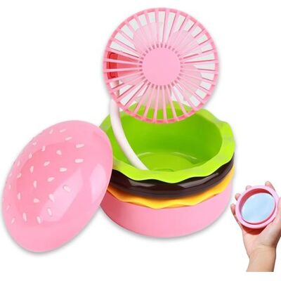 LUMIERE Ventilateur Portable 3 En 1 En Forme De Hamburger, Rechargeable, Mini Ventilateur De Camping Portable Et Mignon, Ventilateur Usb À 3 Vitesses Avec Flux D'Air Puissant, Ventilateur De Bureau Pour Le Bu - Publicité LUMIERE Ventilateur Portable 3 En 1 En Forme De Hamburger, Rechargeable, Mini Ventilateur De Camping Portable Et Mignon, Ventilateur Usb À 3 Vitesses Avec Flux D'Air Puissant, Ventilateur De Bureau Pour Le Bu - Publicité